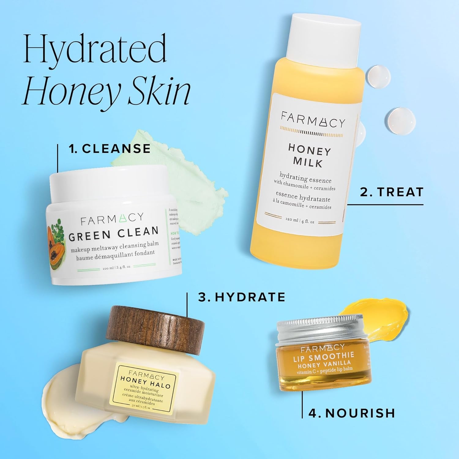 Ceramide Face Moisturizer - Honey Halo Hydrating Facial Moisturizer for Dry Skin - Plumps, Soothes + Restores Skin with Potent Ceramides + Buckwheat Honey for a Dewy, Healthy Glow (25Ml)